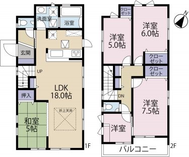 西宮市高座町　新築戸建　１号棟